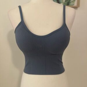 Blue Bra For Women, Crop Tank